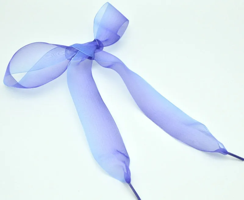 4 cm Wide Chiffon Organza Gradient Colours Shoelaces