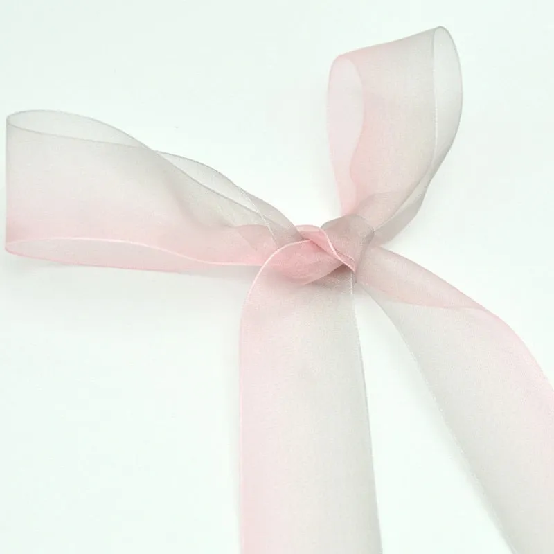 4 cm Wide Chiffon Organza Gradient Colours Shoelaces