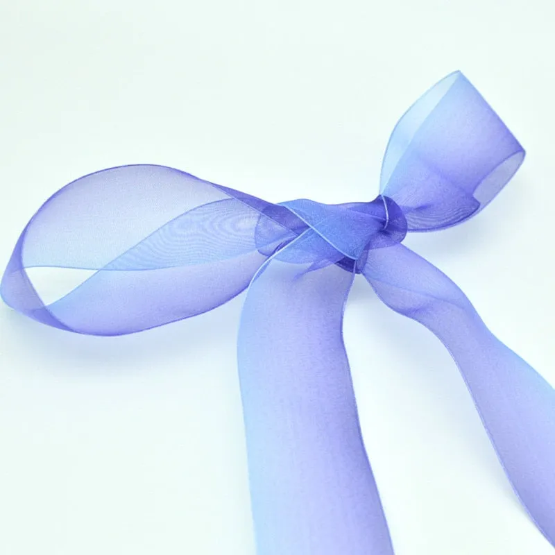 4 cm Wide Chiffon Organza Gradient Colours Shoelaces