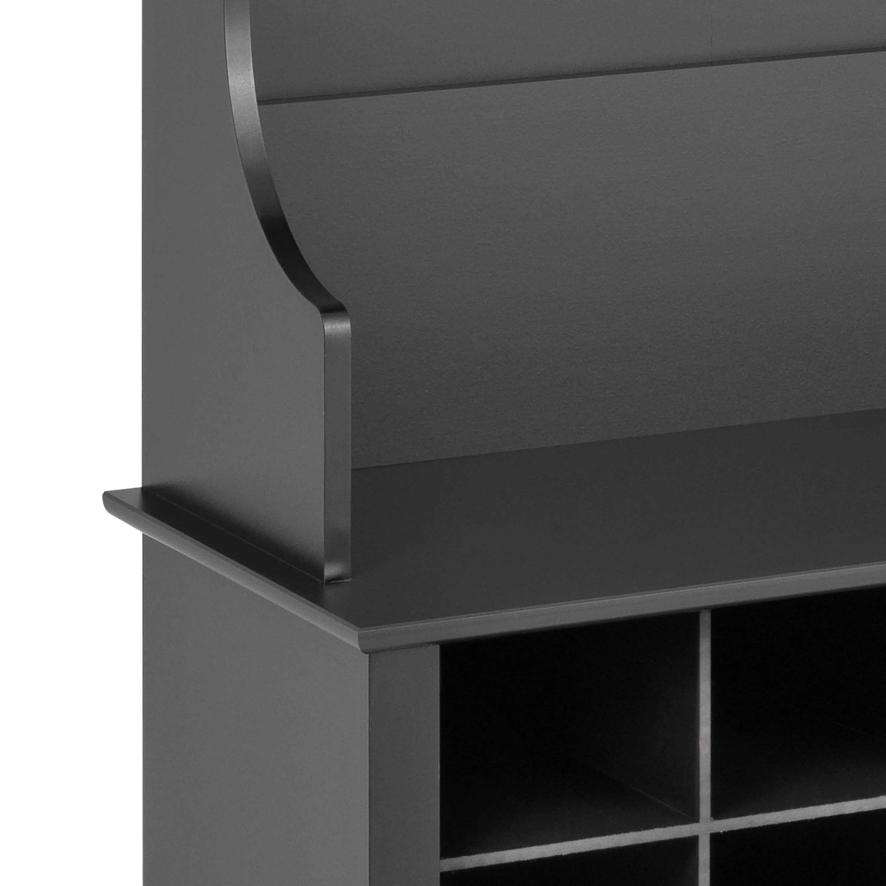 60" Wide Hall Tree with 24 Shoe Cubbies - Available in 4 Colours