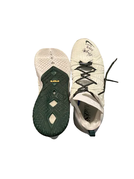 Aaron Henry Michigan State Basketball Player Exclusive Signed Game Worn Shoes (Size 15) - Photo Matched
