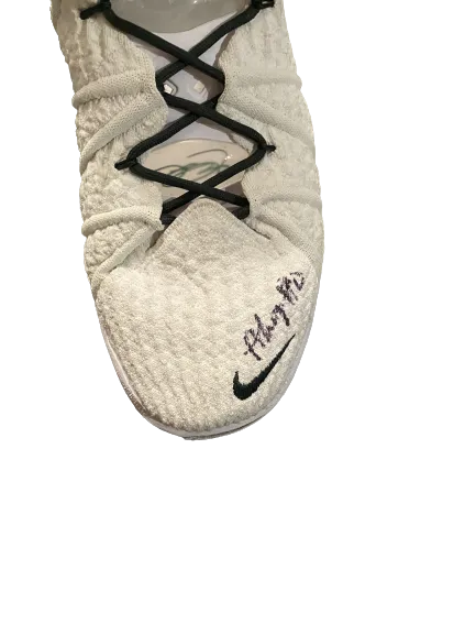 Aaron Henry Michigan State Basketball Player Exclusive Signed Game Worn Shoes (Size 15) - Photo Matched