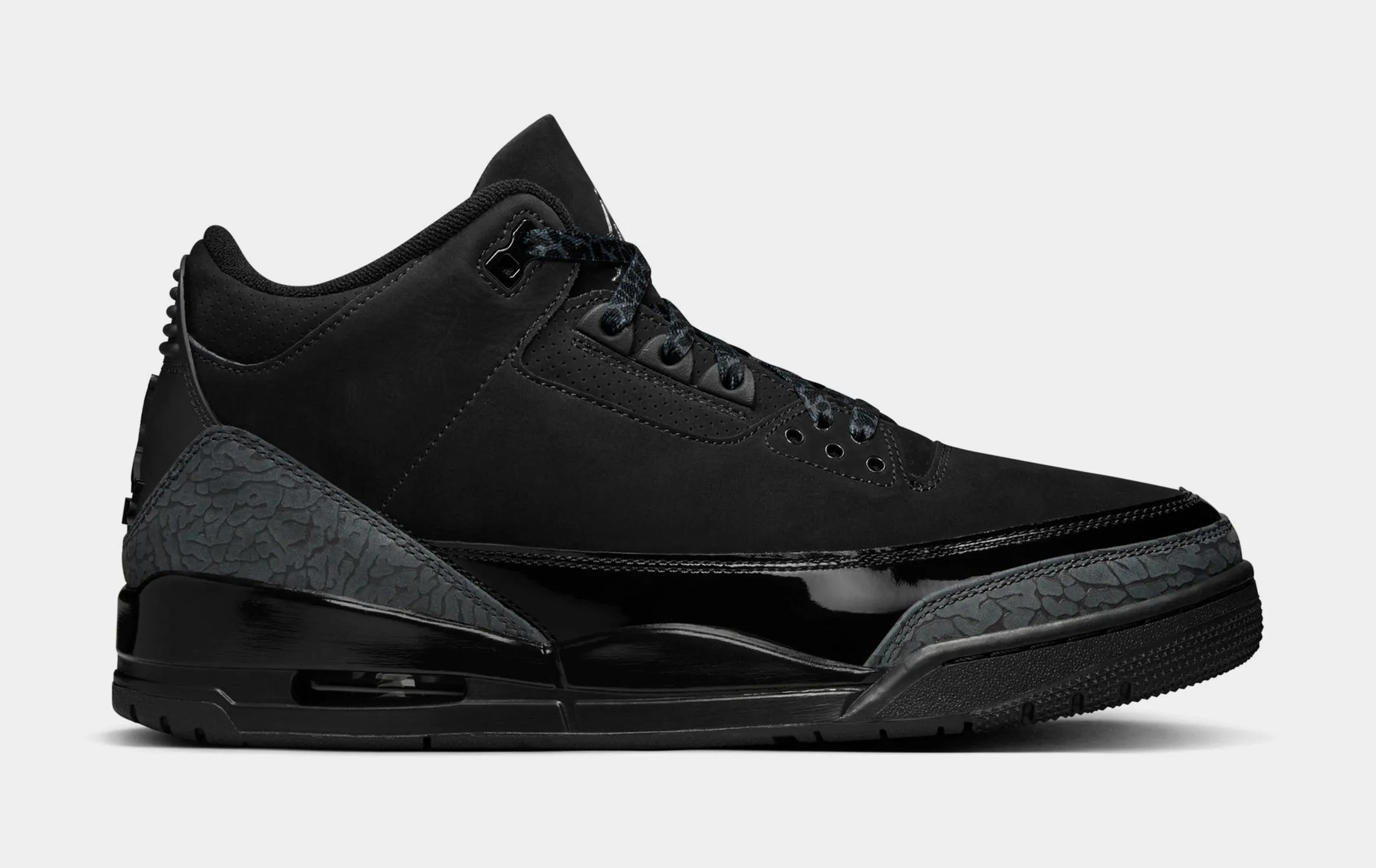 Air Jordan 3 Retro Black Cat Mens Lifestyle Shoes (Black/Dark Charcoal/Black) Free Shipping