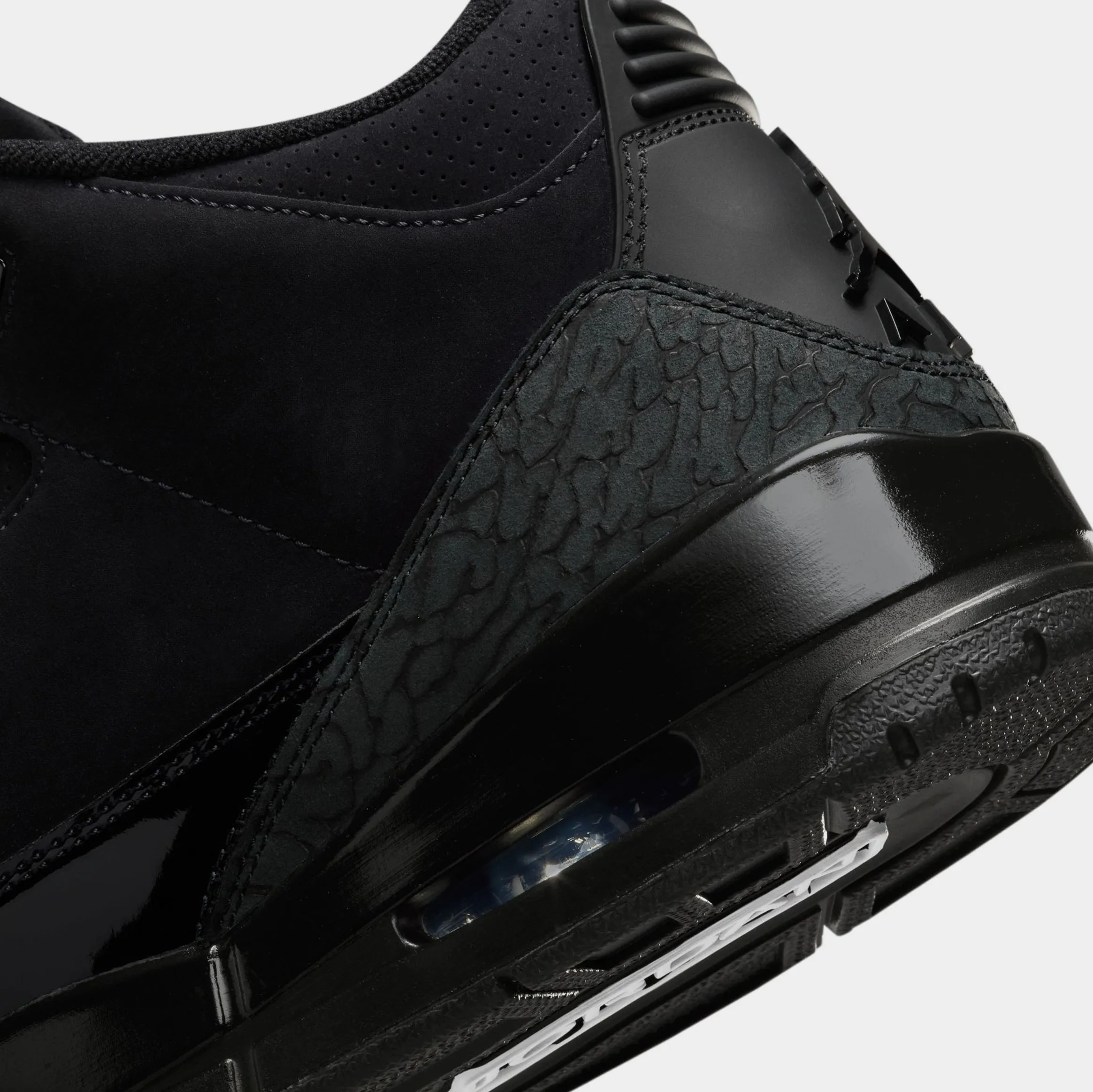 Air Jordan 3 Retro Black Cat Mens Lifestyle Shoes (Black/Dark Charcoal/Black) Free Shipping