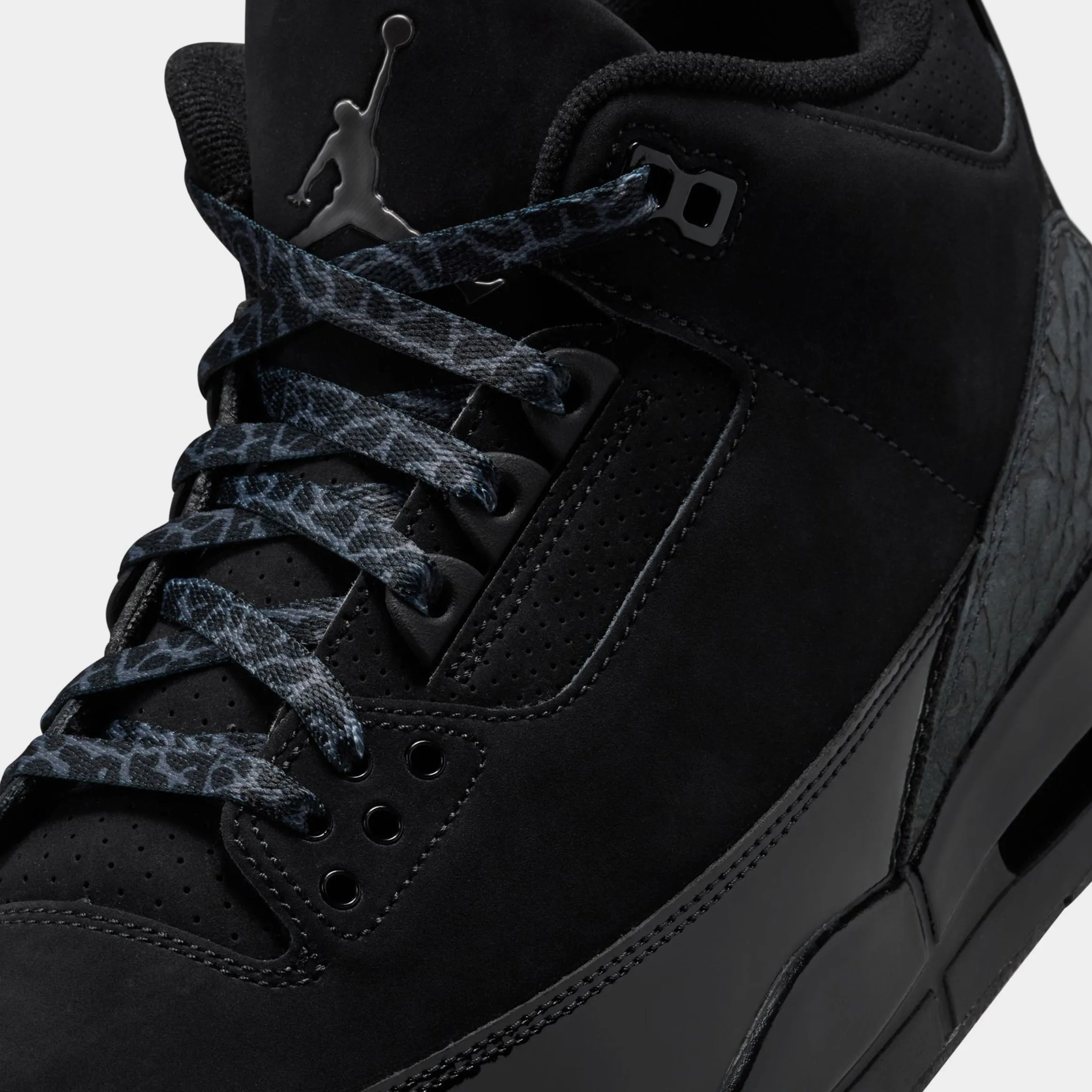 Air Jordan 3 Retro Black Cat Mens Lifestyle Shoes (Black/Dark Charcoal/Black) Free Shipping