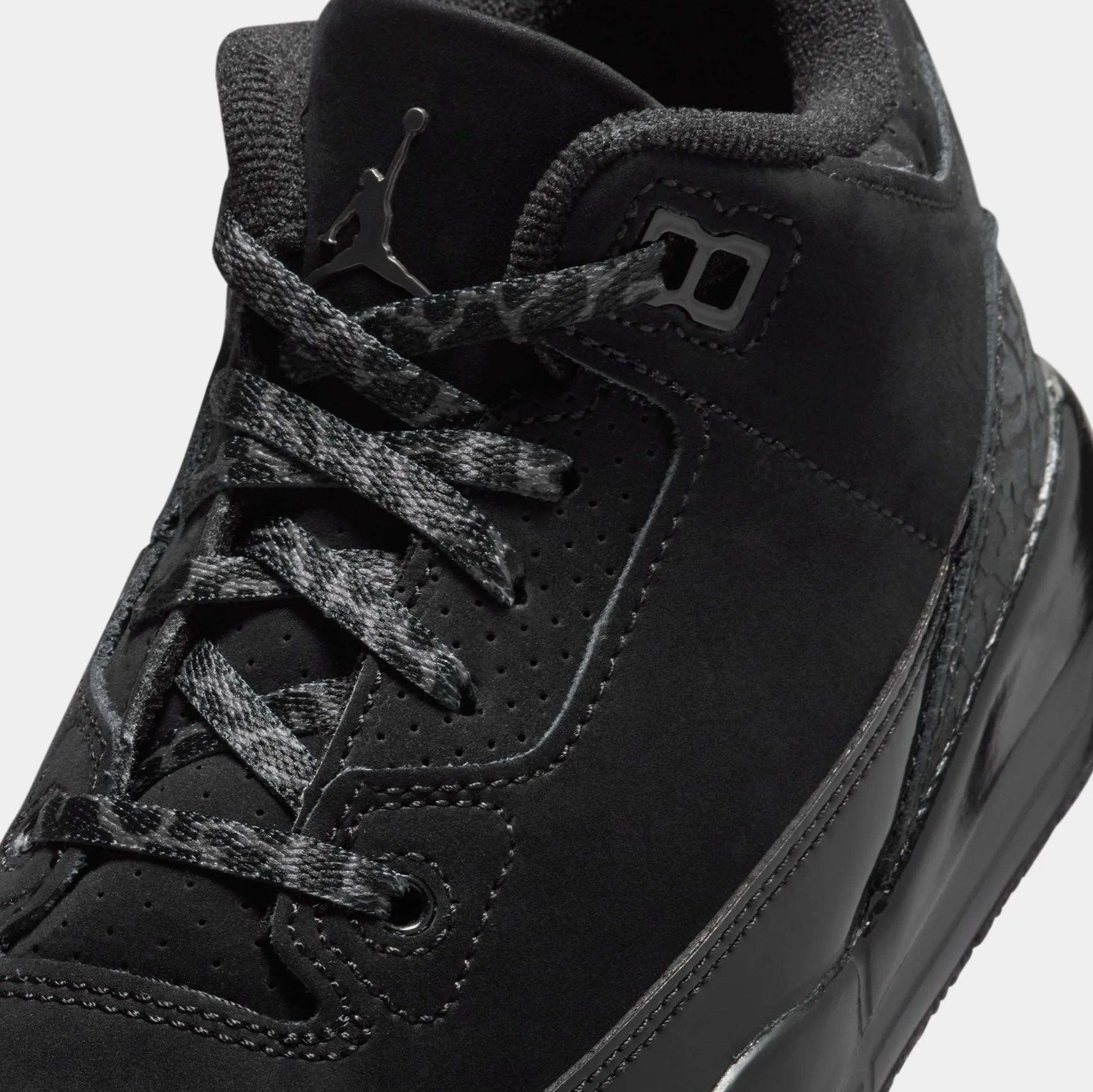 Air Jordan 3 Retro Black Cat Preschool Lifestyle Shoes (Black/Dark Charcoal/Black) Free Shipping