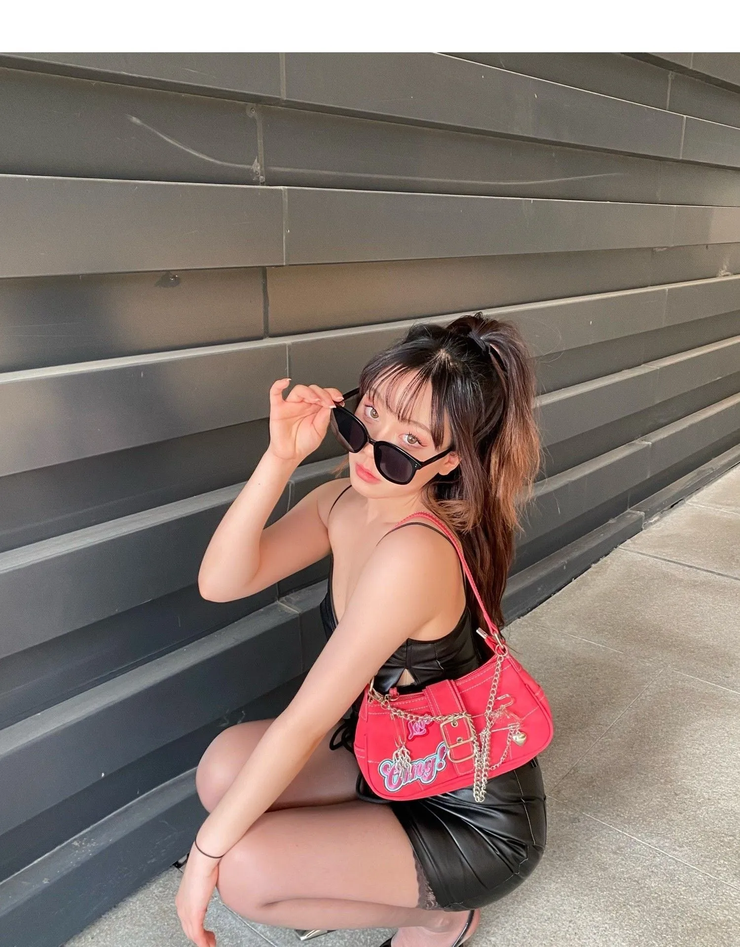 Amozae-Back To School Gifts 2000s Metal Embellished Y2K Shoulder Bag