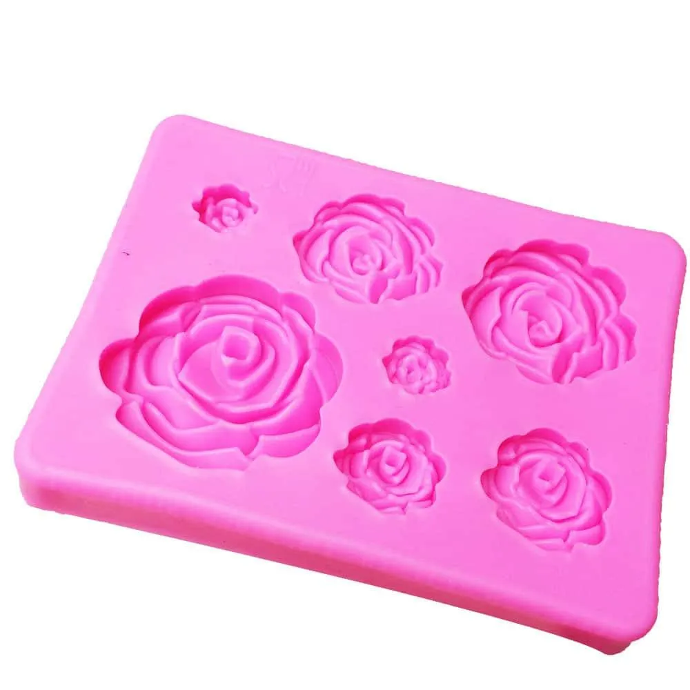 Charming Roses Shaped Eco-Friendly Silicone Baking Mold