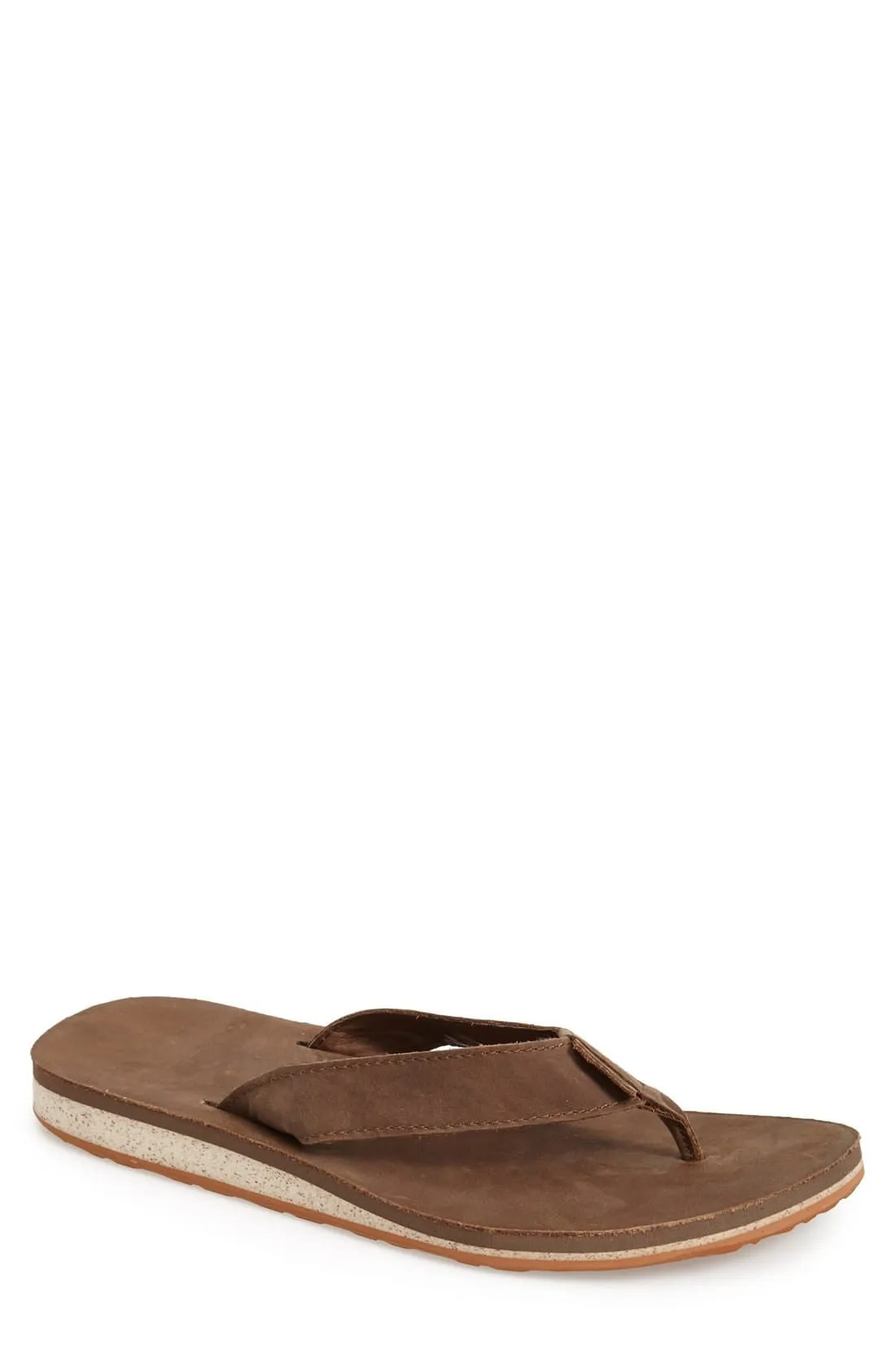 'Classic Flip' Leather Flip Flop (Men)