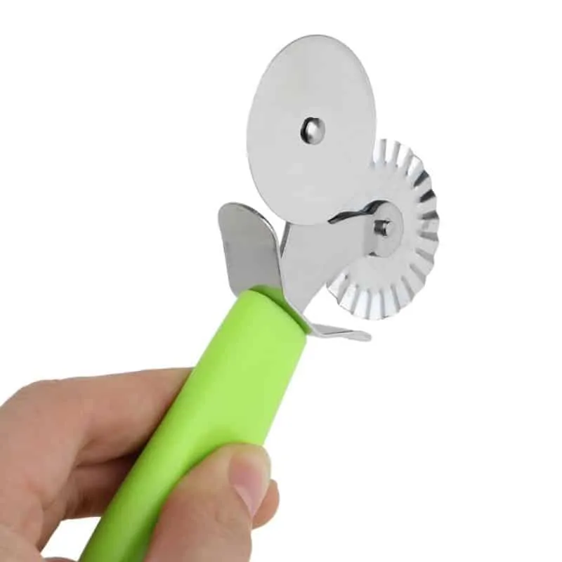 Convenient Eco-Friendly Stainless Steel Double Pizza Cutter