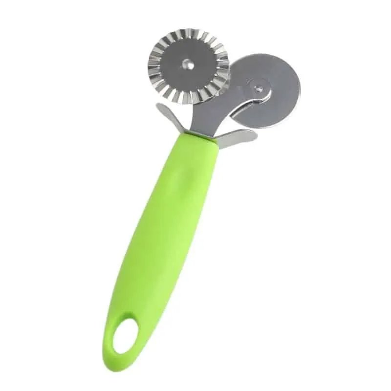 Convenient Eco-Friendly Stainless Steel Double Pizza Cutter