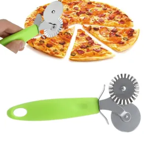 Convenient Eco-Friendly Stainless Steel Double Pizza Cutter