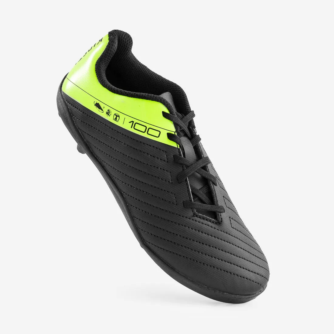 Hard Ground Kid's Football Boots Agility 100 - Black/Yellow