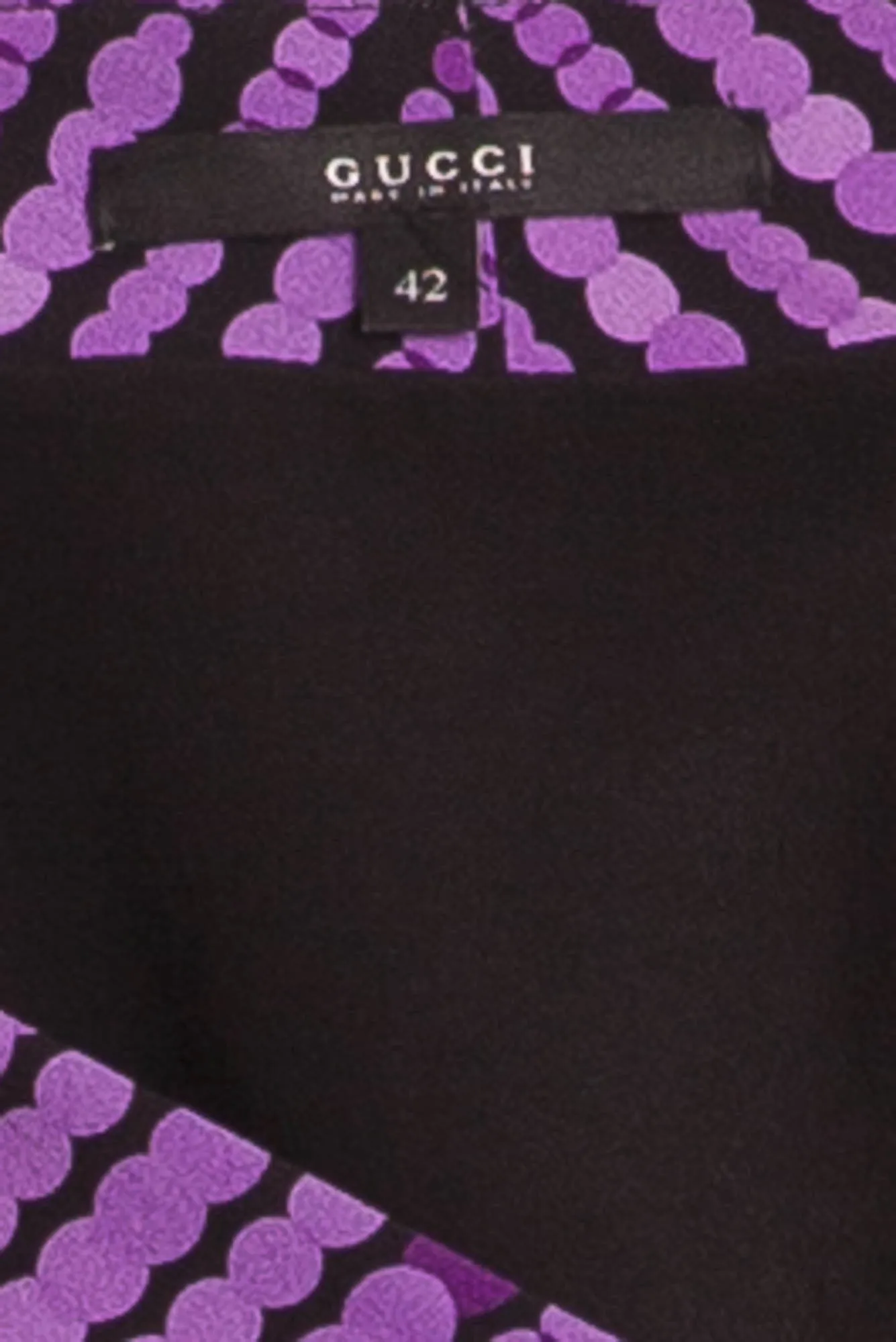 Iconic Vintage Gucci - Editorial, As Seen on Fall 2006 Runway Collection - Long Sleeve Purple Dot Dress - IT 42