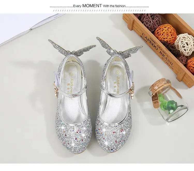 Magical Glittery Butterfly Girls Shoes