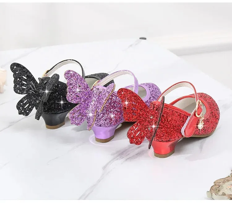 Magical Glittery Butterfly Girls Shoes