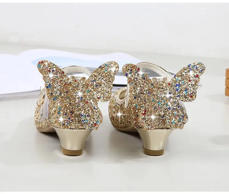 Magical Glittery Butterfly Girls Shoes