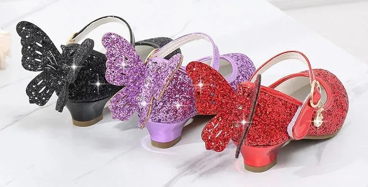 Magical Glittery Butterfly Girls Shoes