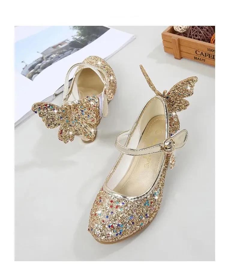 Magical Glittery Butterfly Girls Shoes