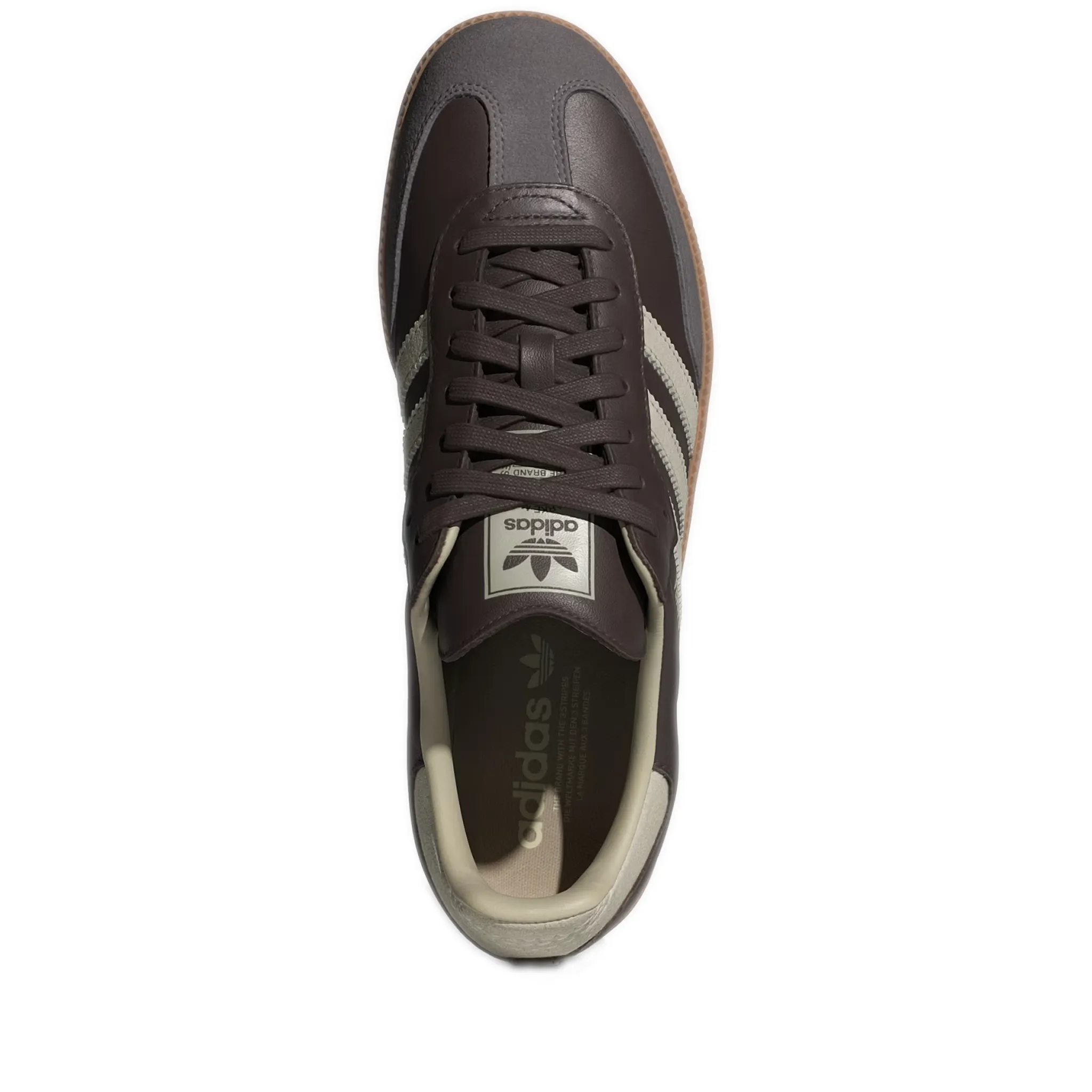 Men's Adidas Samba OG Shoes - Brown / Putty Grey / Gold Metallic