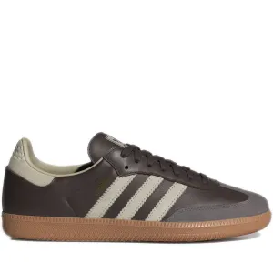 Men's Adidas Samba OG Shoes - Brown / Putty Grey / Gold Metallic