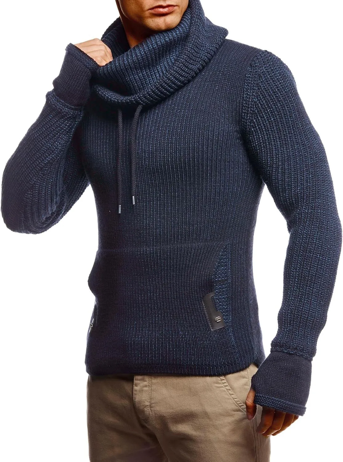 Men’S Knitted Pullover | Long-Sleeved Slim Fit Shirt | Basic Longsleeve Sweatshirt with Shawl Collar for Men