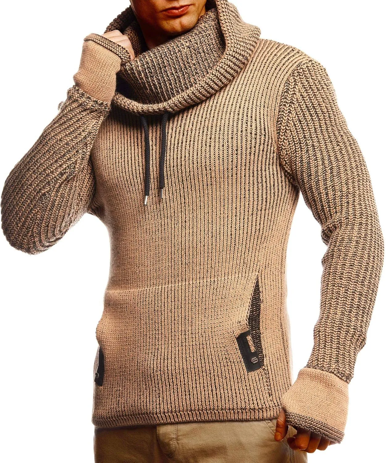 Men’S Knitted Pullover | Long-Sleeved Slim Fit Shirt | Basic Longsleeve Sweatshirt with Shawl Collar for Men