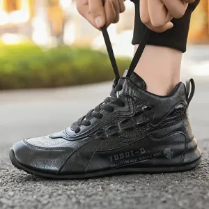 Mens Trendy Boots Comfy Non Slip Casual Lace Up Sneakers For Mens  S4619951