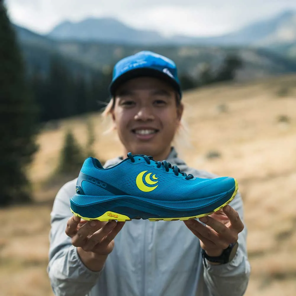 Men's Ultraventure 3 Trail Shoe- Blue/Lime- Regular (D)
