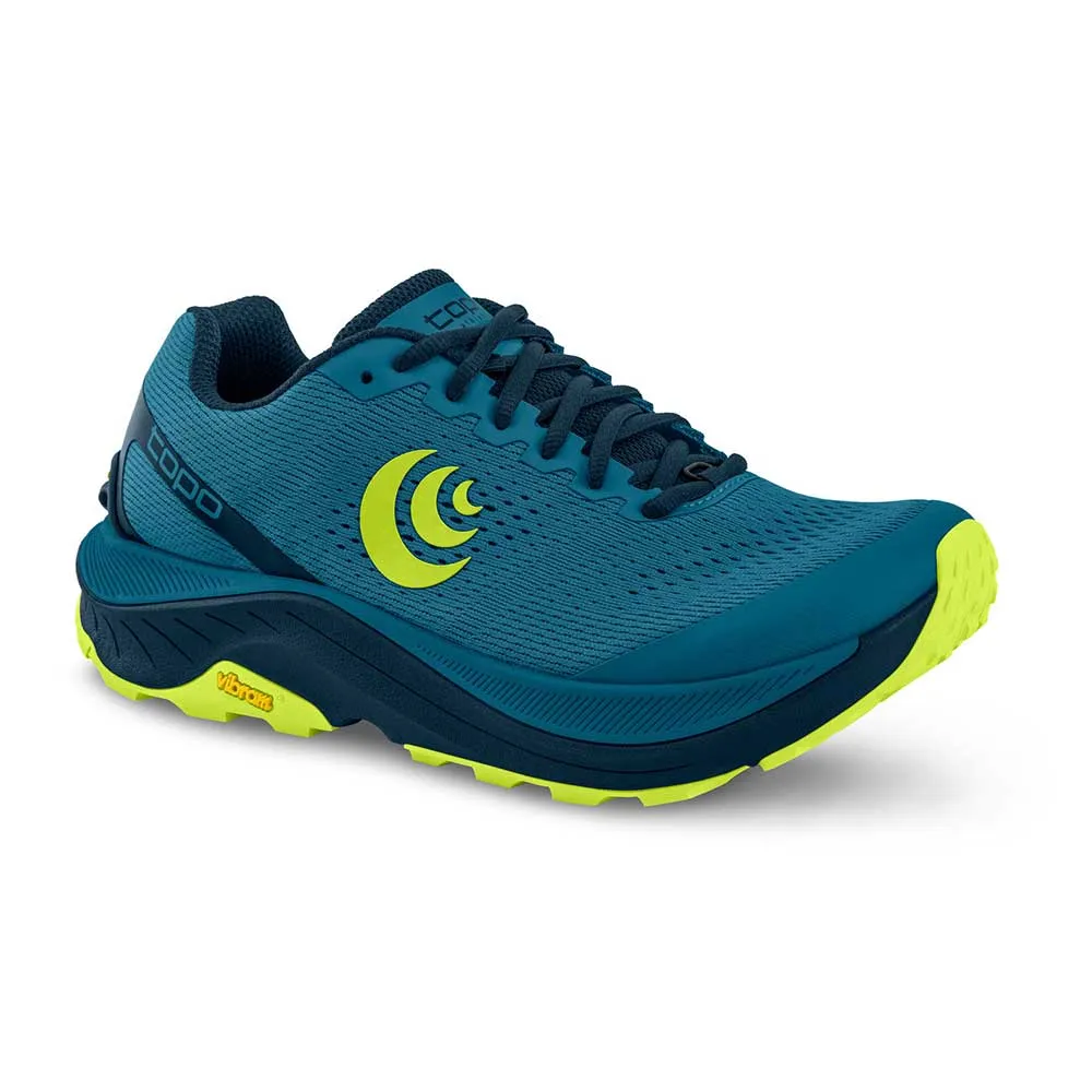 Men's Ultraventure 3 Trail Shoe- Blue/Lime- Regular (D)