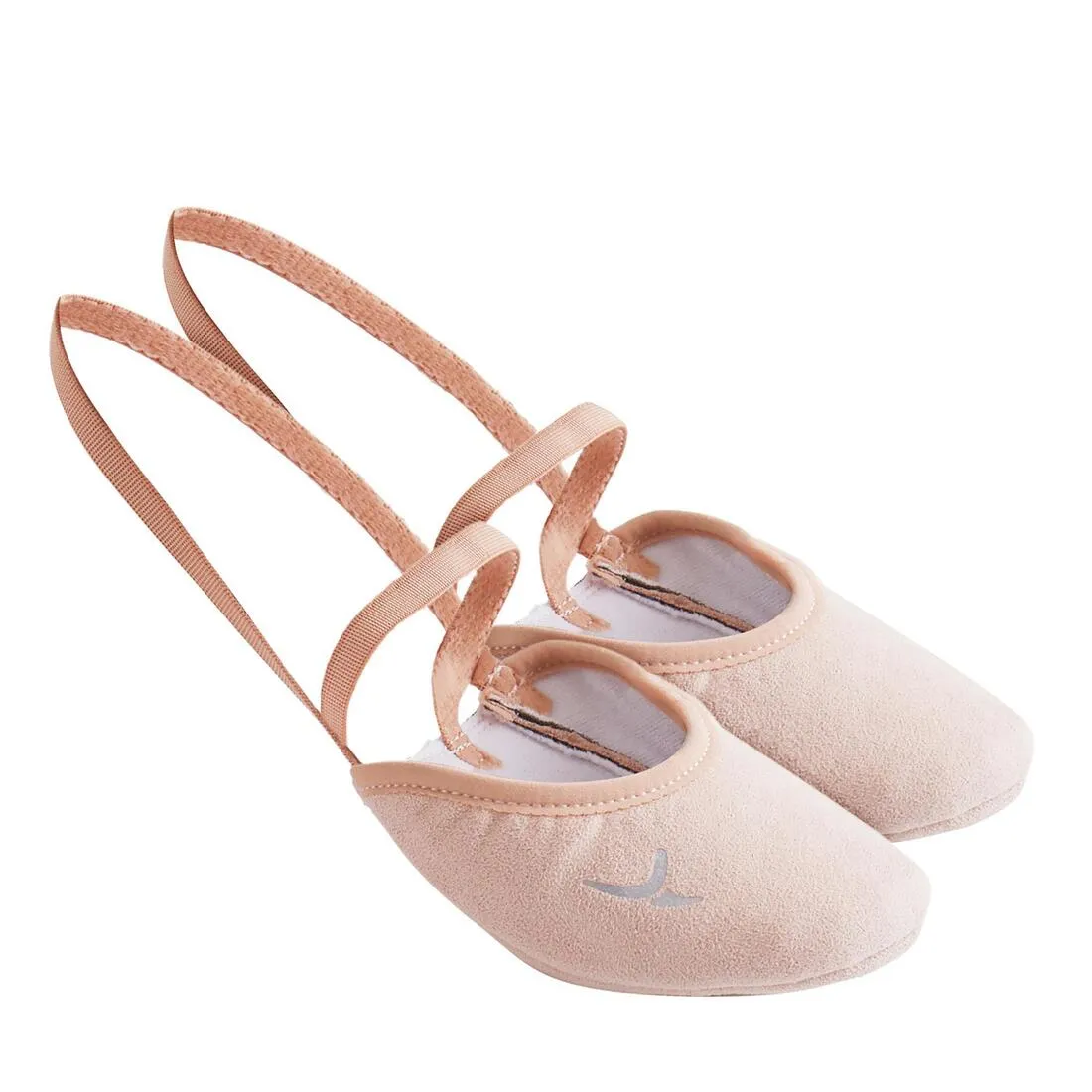 Microfibre Rhythmic Gymnastics Demi-Pointe Shoes - Beige