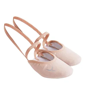 Microfibre Rhythmic Gymnastics Demi-Pointe Shoes - Beige