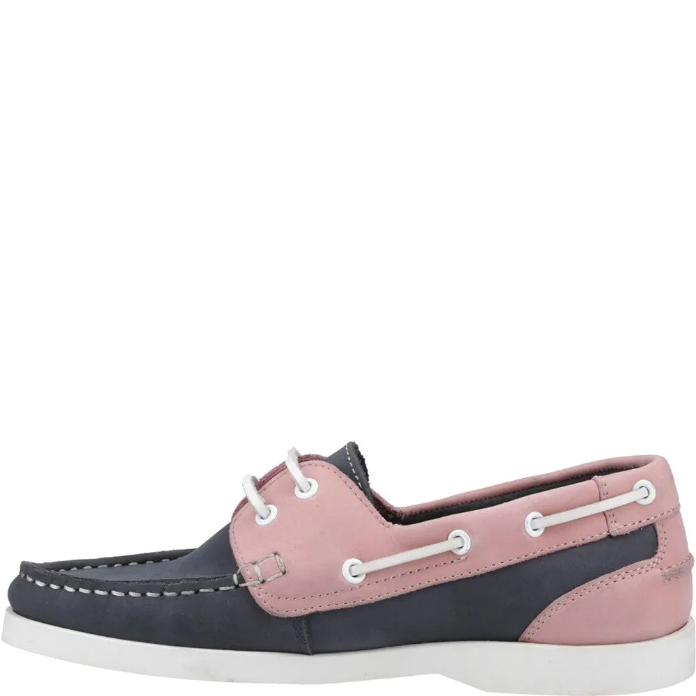 Navy/Pink Isabel Boat Shoes