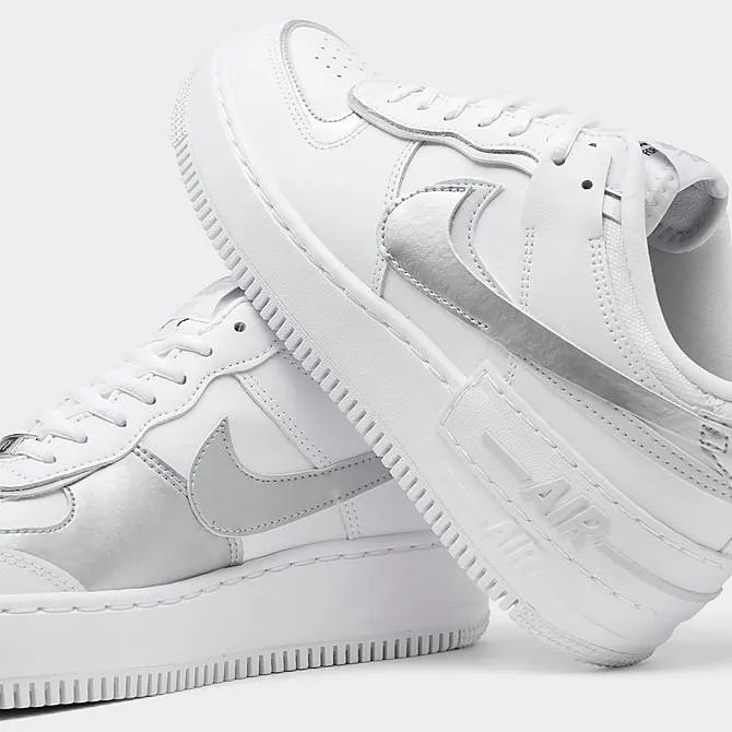 Nike Air Force 1 Shadow sneakers, white/gray