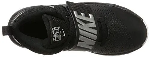 Nike Boys' Team Hustle D 8 (GS) Basketball Shoe, Black/Metallic Silver - White, 4Y Youth US Big Kid