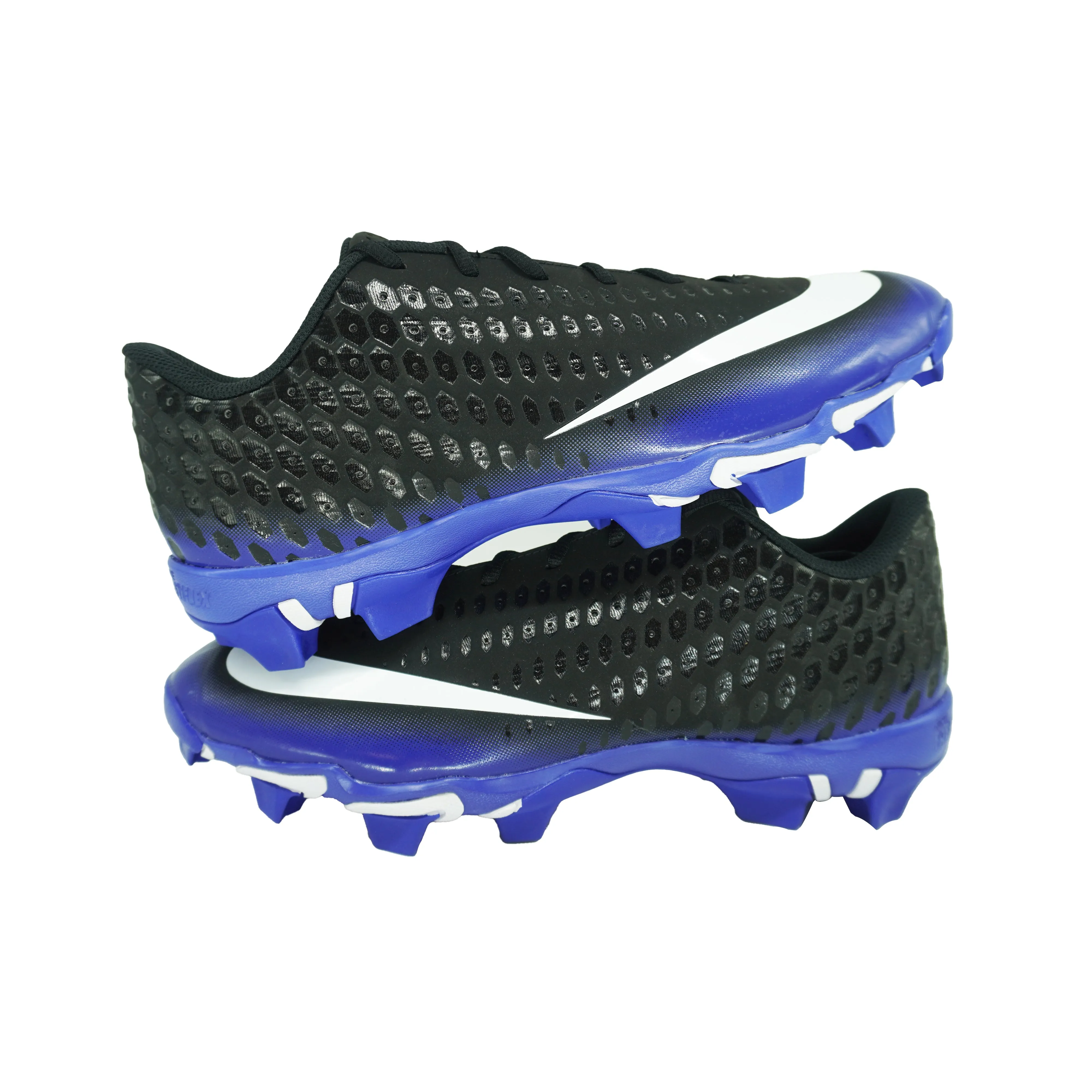 Nike Boy's Vapor Fastflex Baseball Cleats Black Blue White Size 13