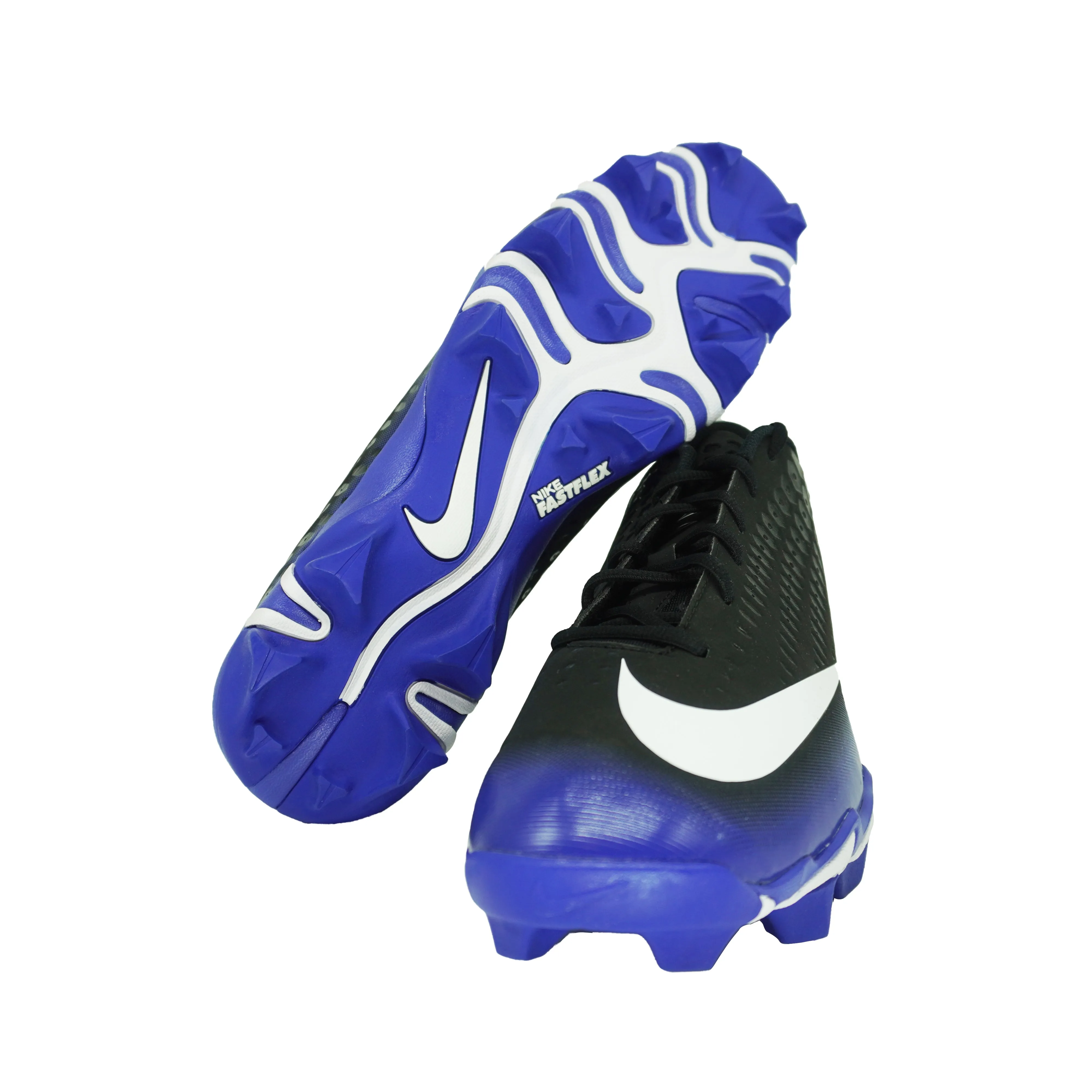 Nike Boy's Vapor Fastflex Baseball Cleats Black Blue White Size 13