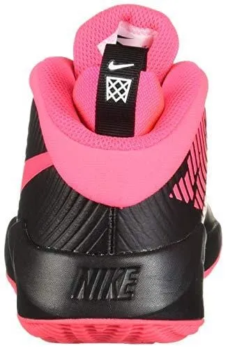 Nike Unisex Team Hustle D 9 (GS) Sneaker, Black/Racer Pink - White, 4Y Regular US Big Kid