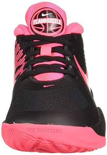 Nike Unisex Team Hustle D 9 (GS) Sneaker, Black/Racer Pink - White, 4Y Regular US Big Kid