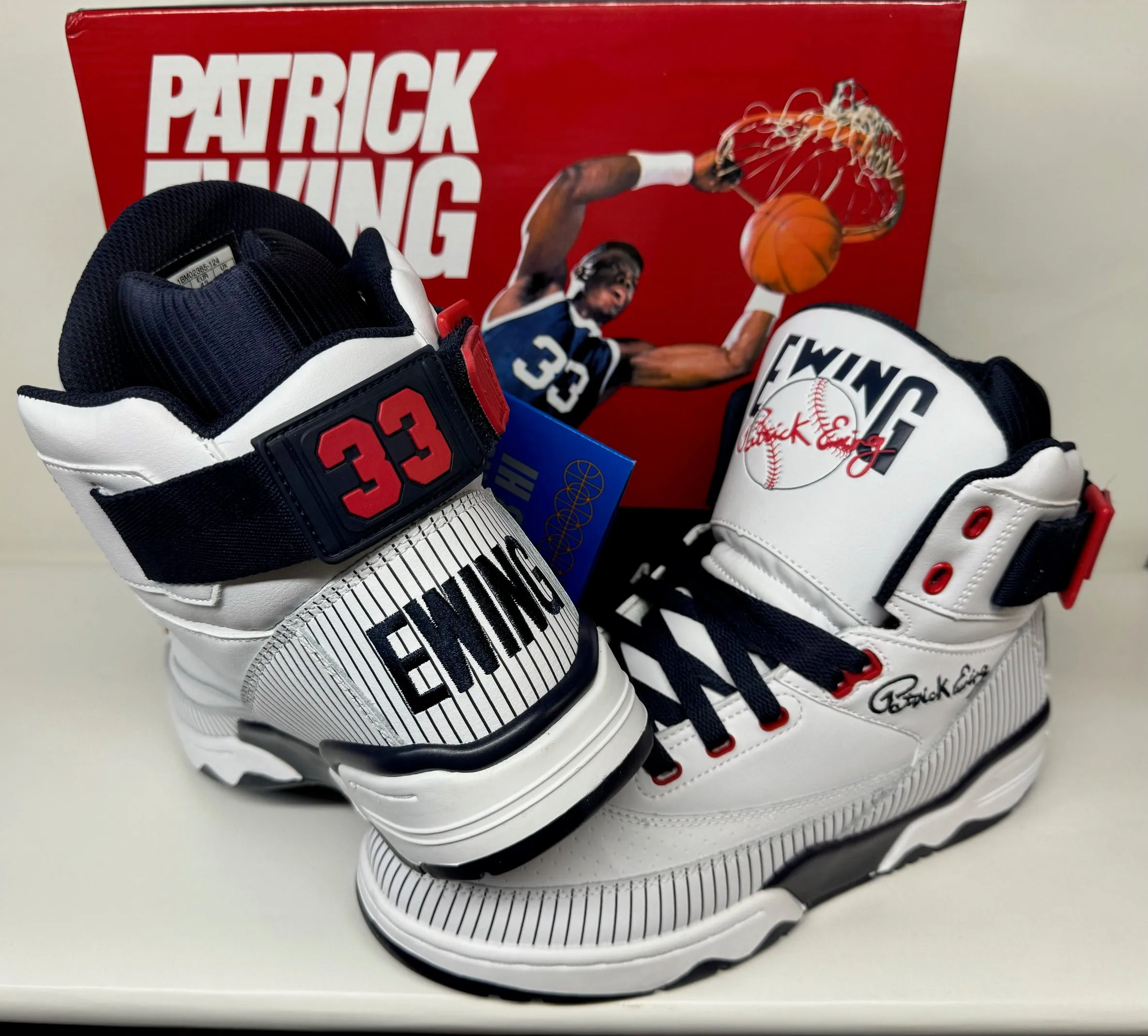 PATRICK EWING ATHLETICS 33 HI x BRONX White/Navy/Red