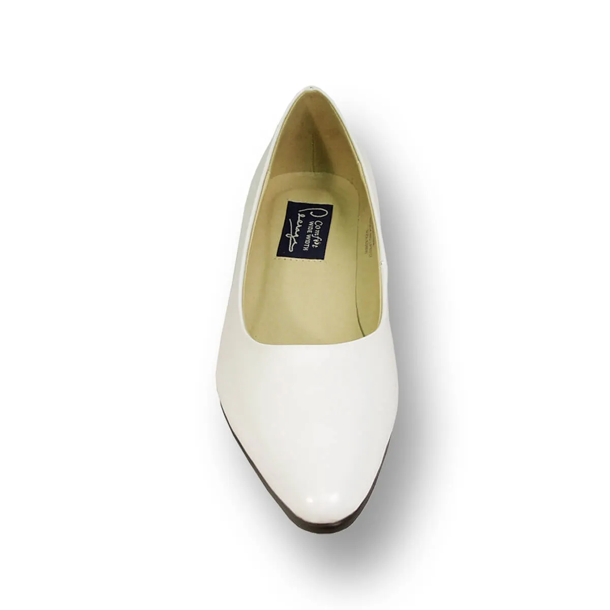PEERAGE Gloria Women's Wide Width Leather Wedge Shoes