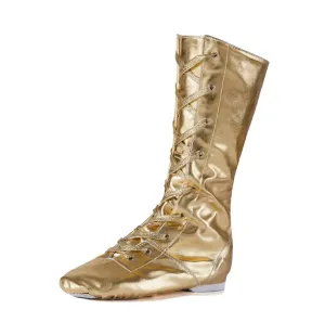 PU Women's Girl's Shinning Jazz Dancing Boots