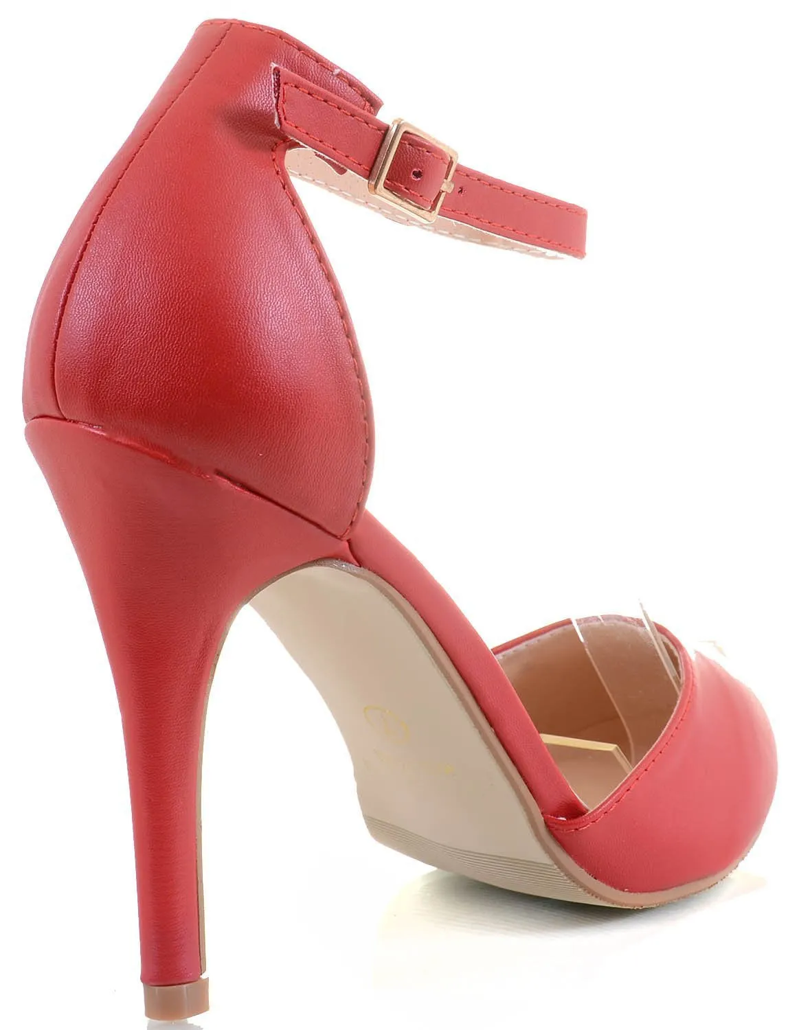 Red Maryjane Rockabilly Anklet Round toe Vegan