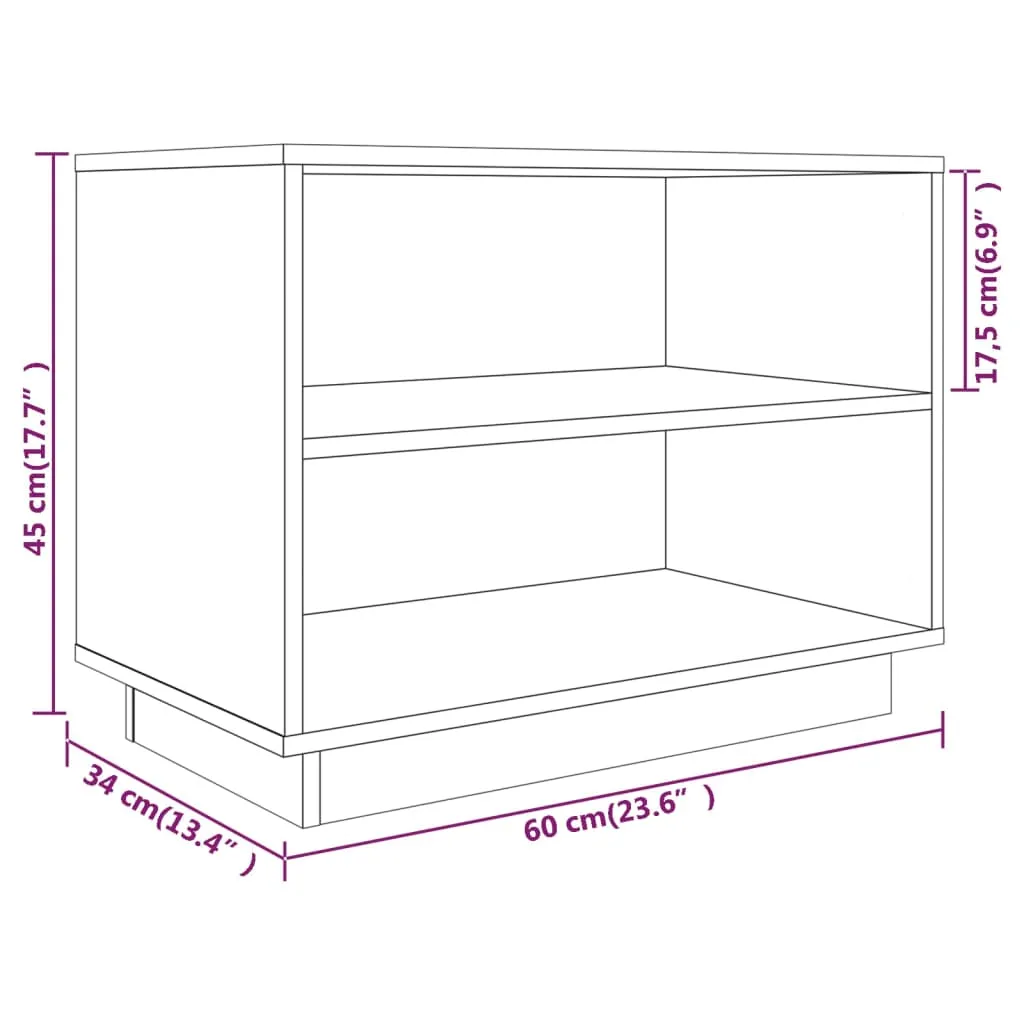 Shoe Cabinet Black 60x34x45 cm Solid Wood Pine