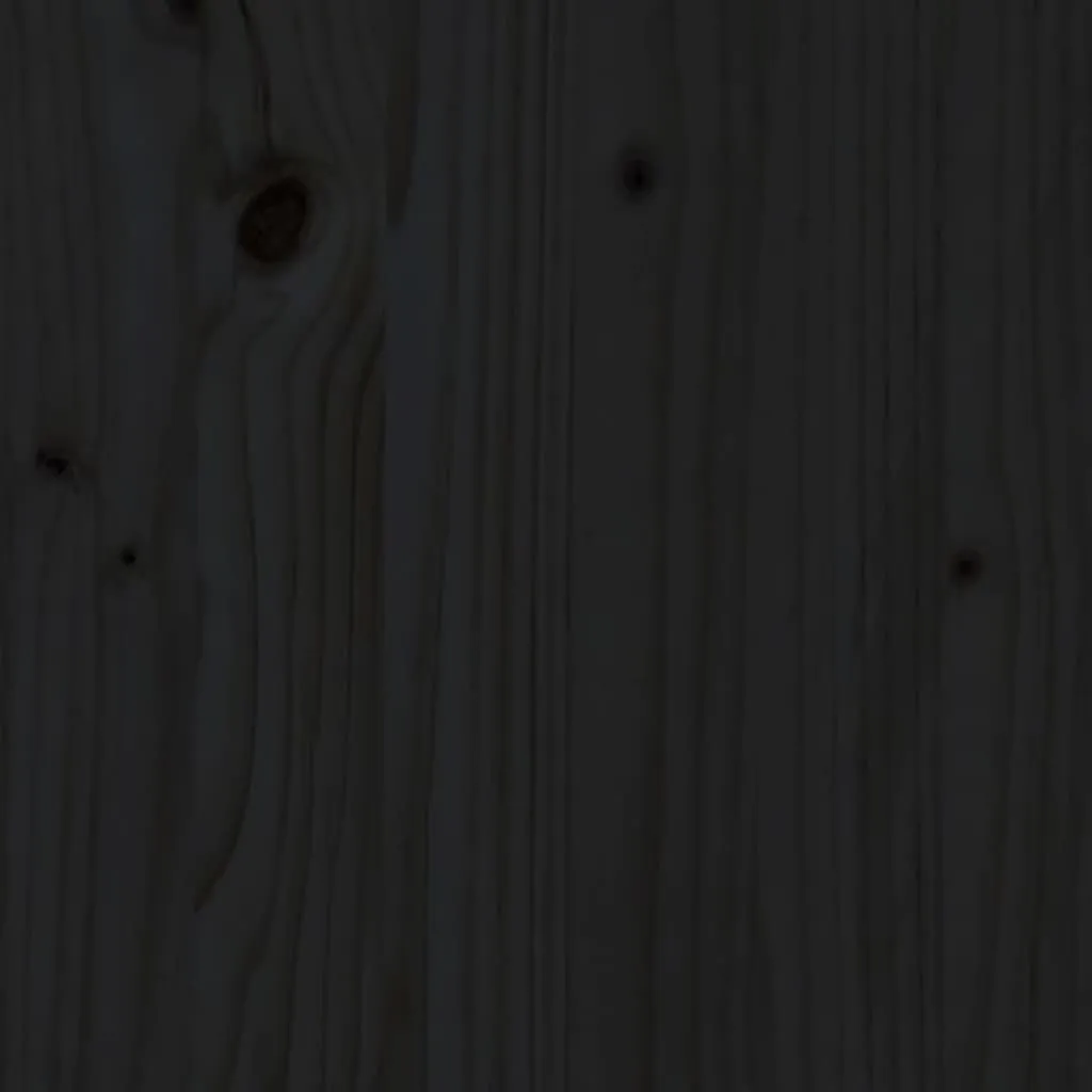 Shoe Cabinet Black 60x34x45 cm Solid Wood Pine