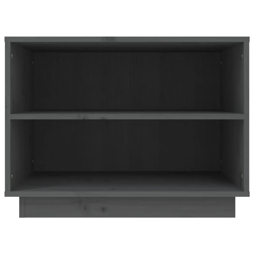 Shoe Cabinet Grey 60x34x45 cm Solid Wood Pine