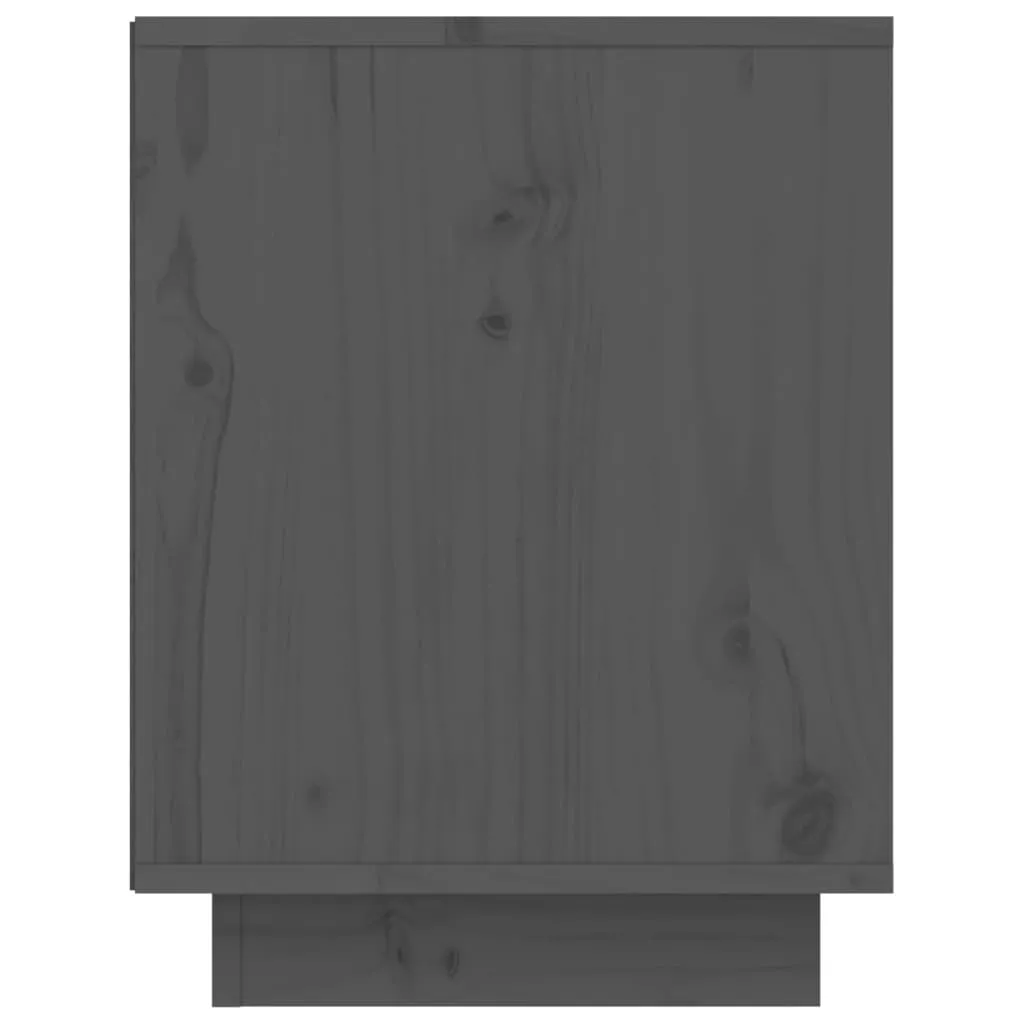 Shoe Cabinet Grey 60x34x45 cm Solid Wood Pine