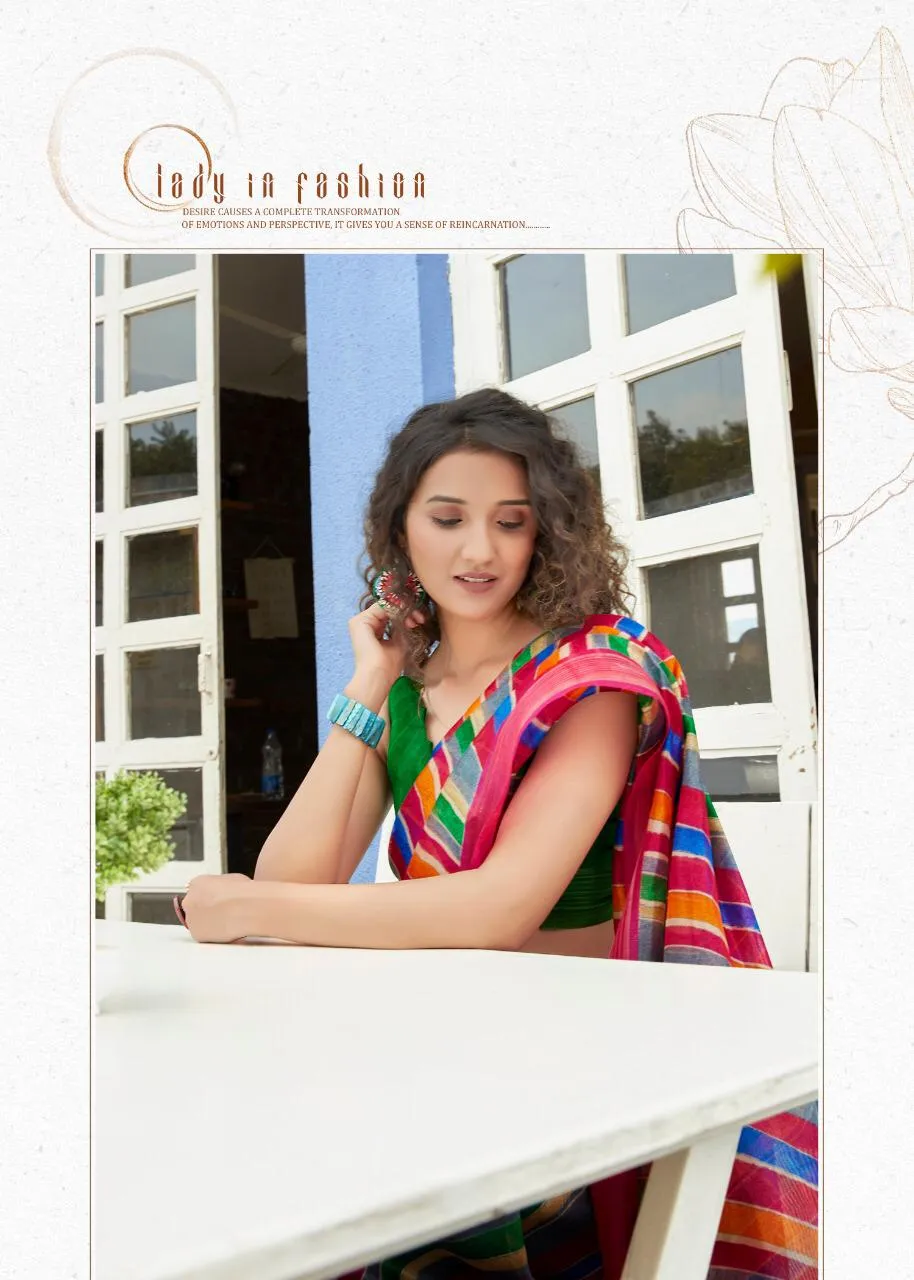 Shreyans Fashion Launched Ponnai Pattu Crystal Weaving Casual Wear Sarees