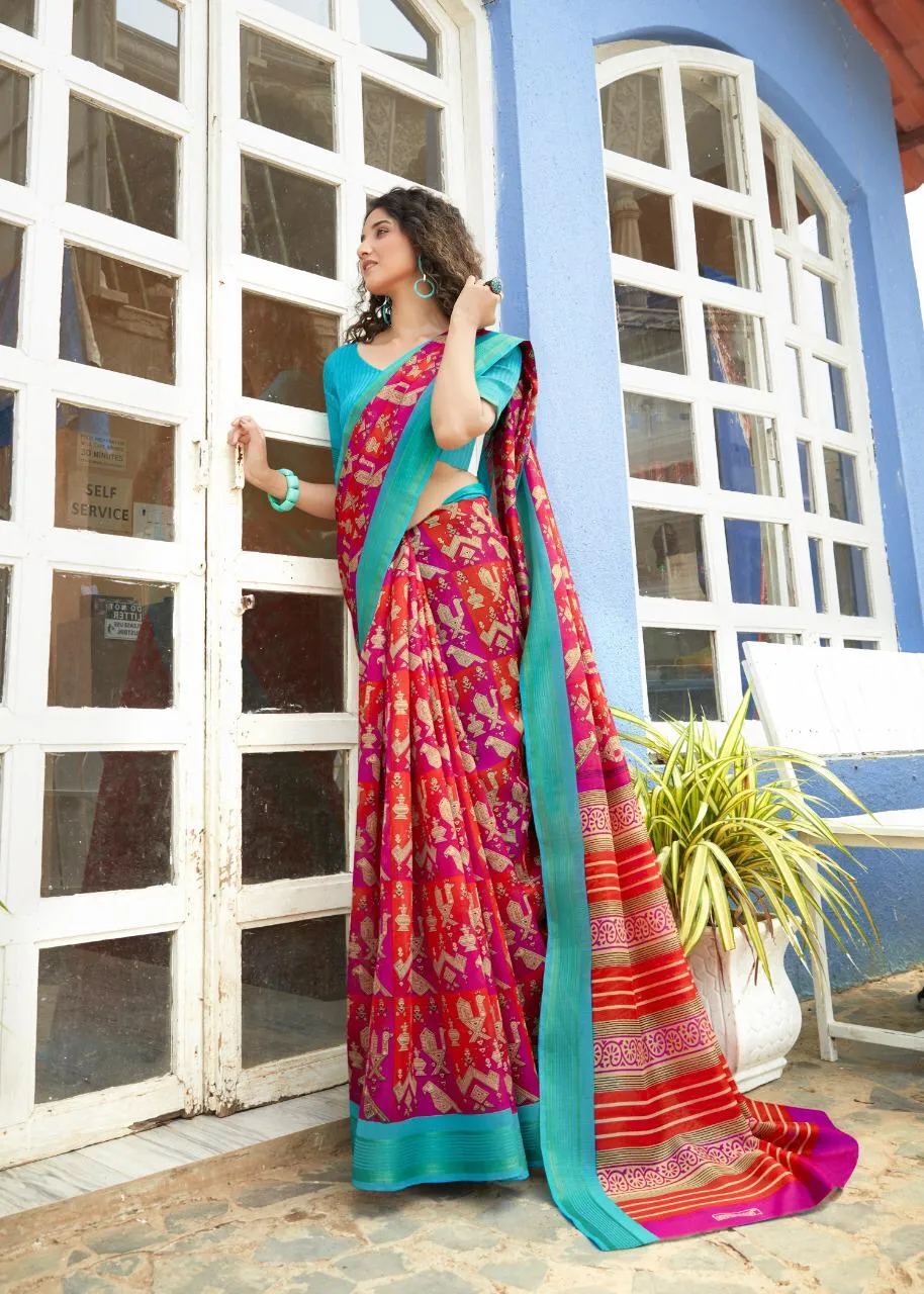 Shreyans Fashion Launched Ponnai Pattu Crystal Weaving Casual Wear Sarees