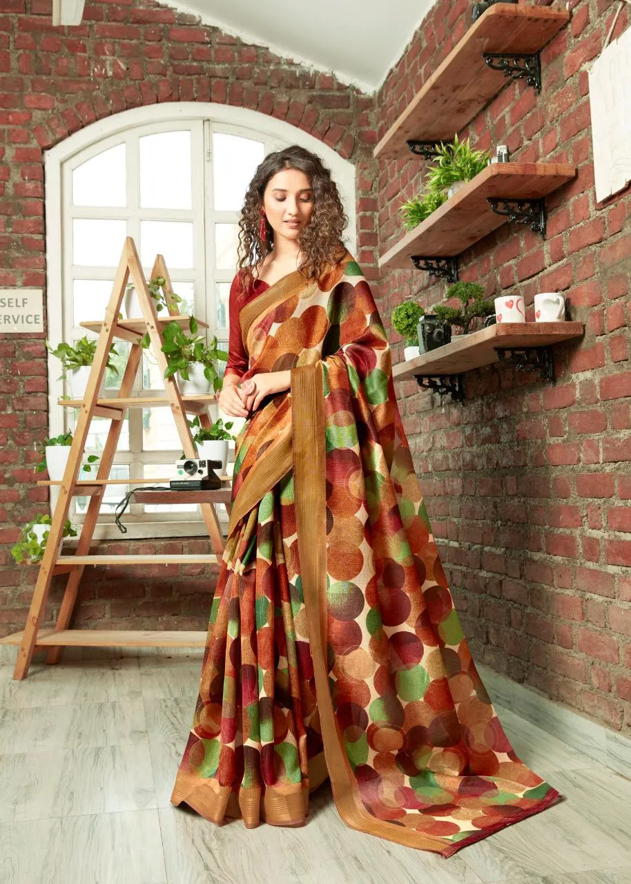 Shreyans Fashion Launched Ponnai Pattu Crystal Weaving Casual Wear Sarees